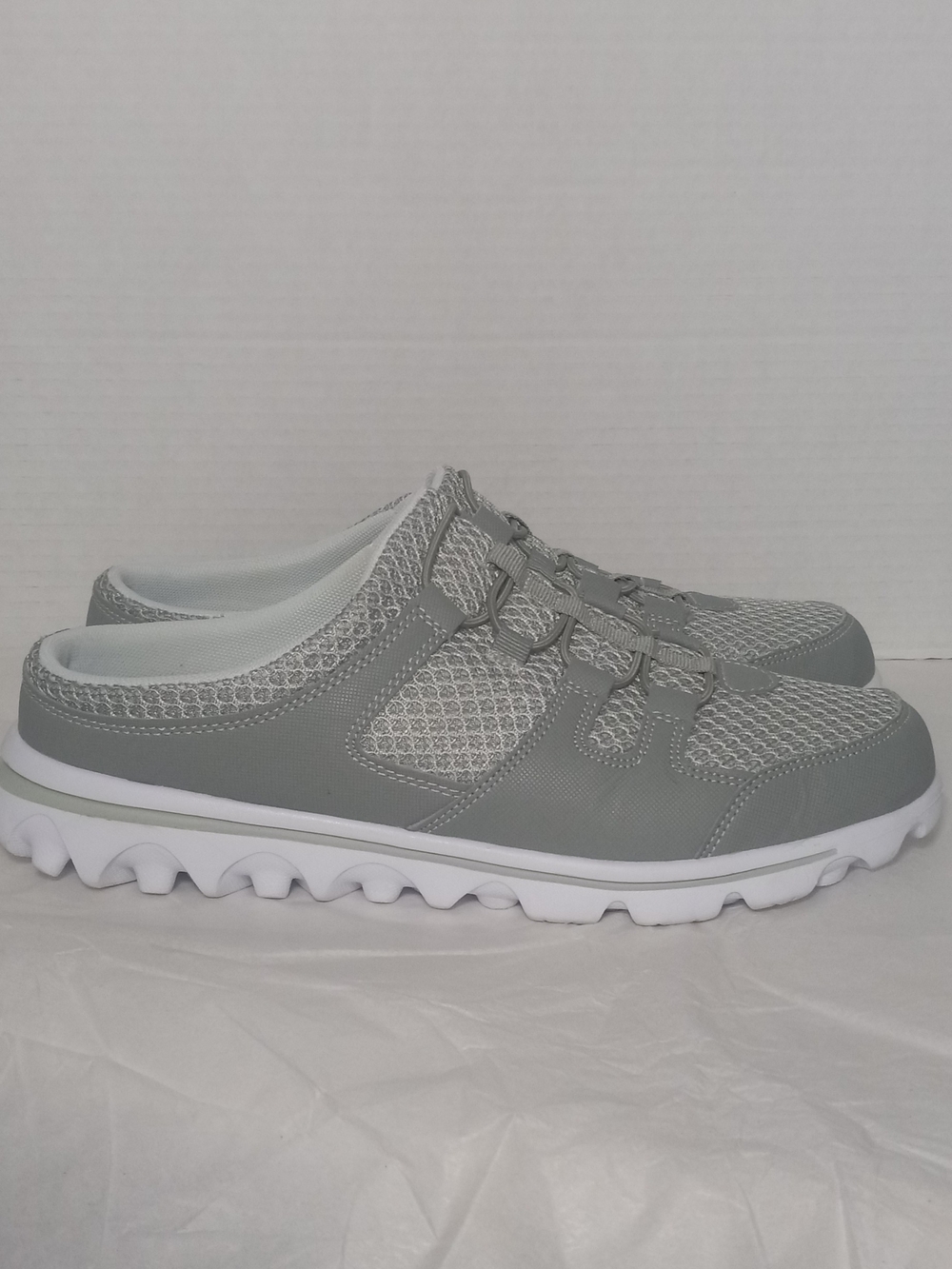 Propet Grey Mesh Slip-On Clog